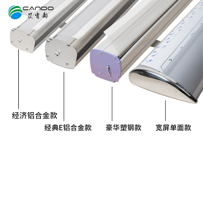 Soporte de exhibición de carteles de aleación de aluminio enrollable portátil al por mayor de fábrica