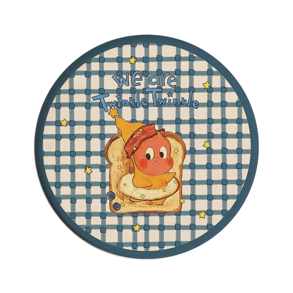 Posavasos de café de oficina de dibujos animados, posavasos de escritorio, posavasos de agua redondos, almohadillas absorbentes de agua de barro de diatomeas, encimera de secado rápido