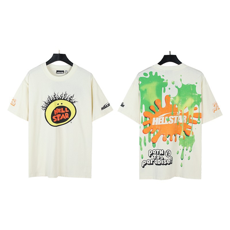 Venta al por mayor versión correcta pa marca de moda manga larga Camiseta palmera espalda Carta Grande logo manga de Batwing OS gota hombro superior