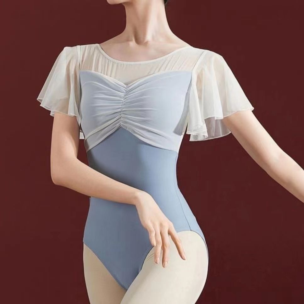 New Professional Ballet Suit for Dance Students Practice Suit with Gymnastics Foundation Training Body Suit Female Adult Art Test Small Fly Sleeve
