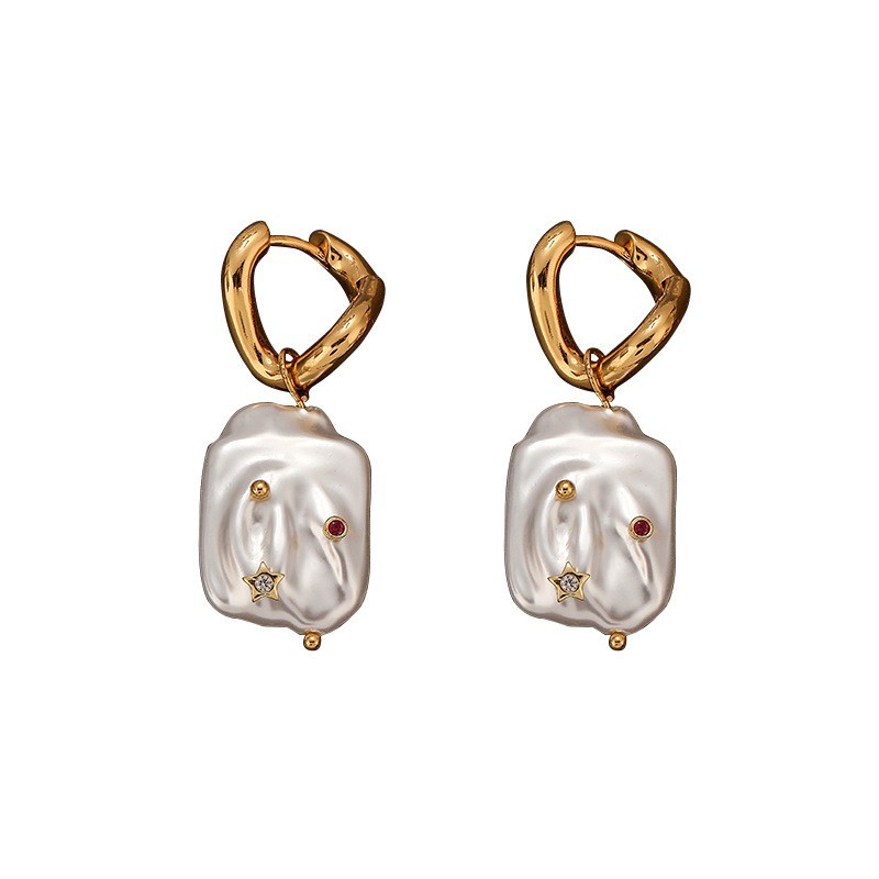 Elegante Barockperlen Halskette Goldplattierter Perlenschmuck_voghion.com