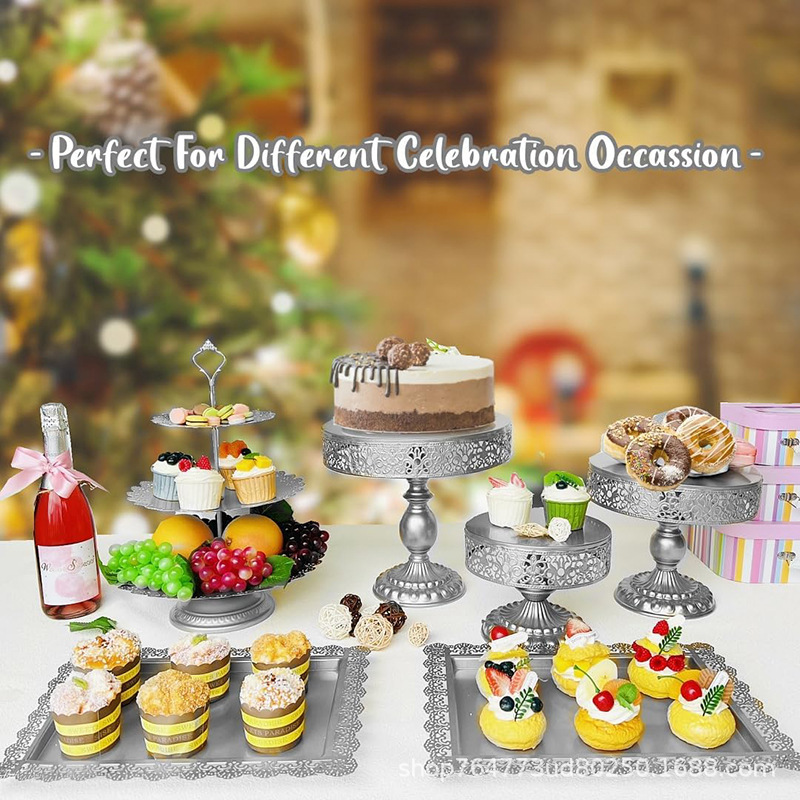 Estante de pastel retro de lujo ligero europeo Salón de té de la tarde estante de postres tienda de postres estante de postres