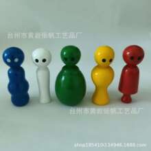 彩绘木制小人diy印眼睛儿童益智玩具心理学人偶木质彩漆环保漆