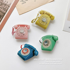 韓國ins復古電話手機氣囊支架可伸縮摺疊粘貼式便攜桌面懶人神器