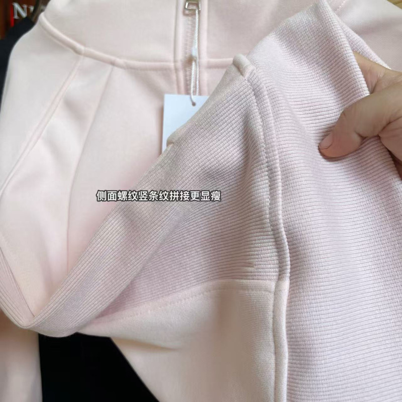 女款秋冬外套 lu家logo印花户外连帽拉链女式休闲外套 一件代发|undefined