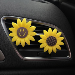 Car Air Vent Scent Holder Sunflower Car Air Conditioner Vent Car Air Freshener Sunflower Car Interior Accessory Cross-border