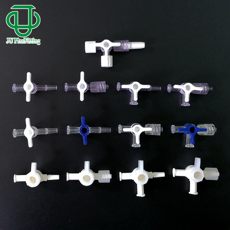 JU集优供应PC-PP塑料品质鲁尔考克二通三通阀分流阀换向阀抗辐射