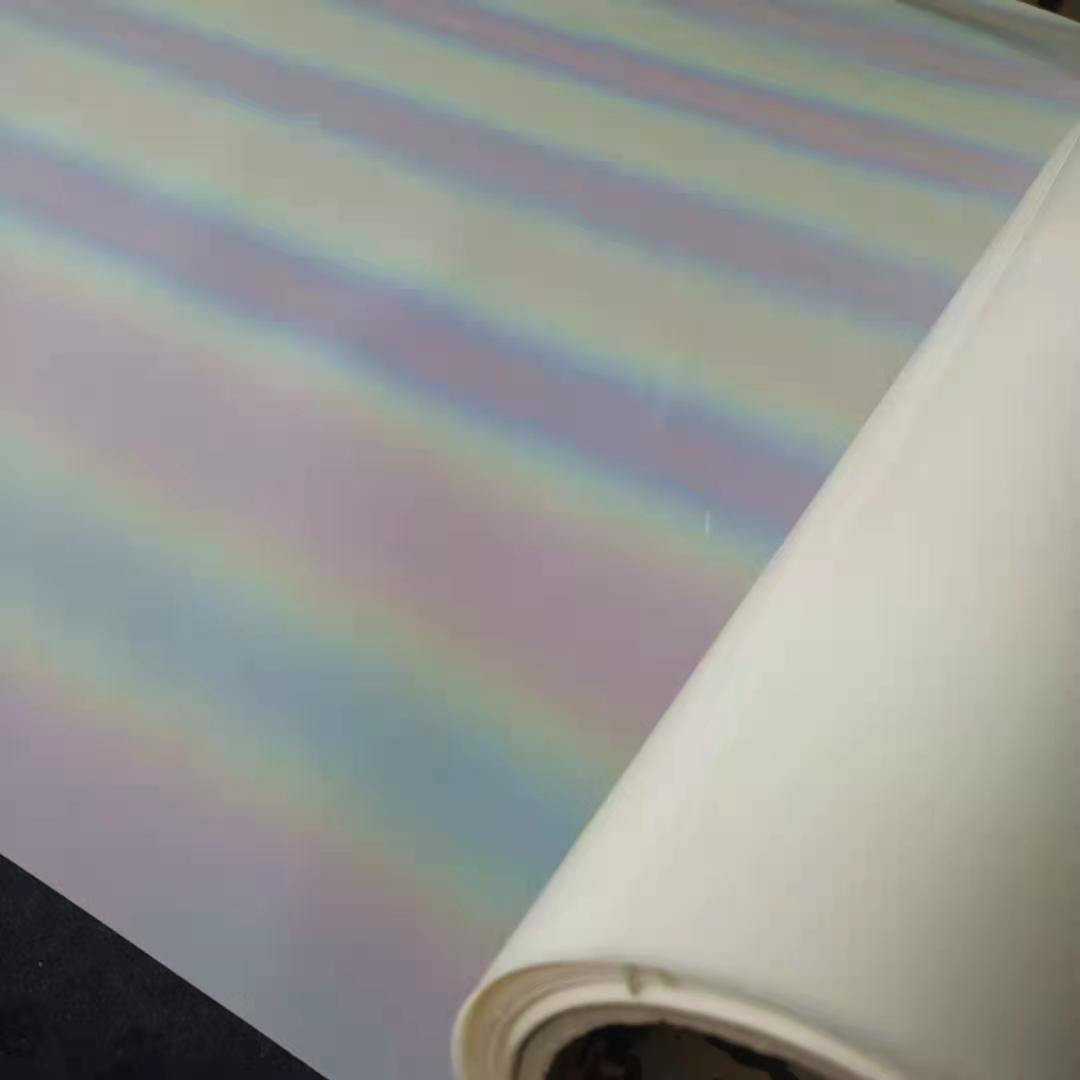 自行车架七彩反光水贴纸 幻彩反光转印膜 好离型变色龙反光丝网膜