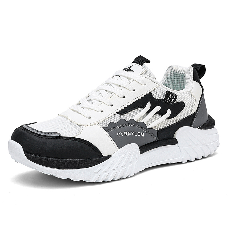 Zapatos de hombre verano 2026 nuevos zapatos deportivos al aire libre, zapatos de malla transpirables ligeros, suela gruesa y resistente al desgaste.