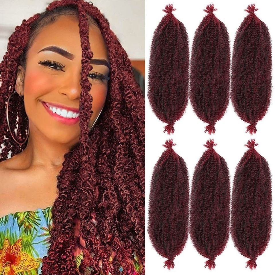 24 pulgadas Afro rizado Marley trenza cabello fibra química crochet pelo rallado oruga