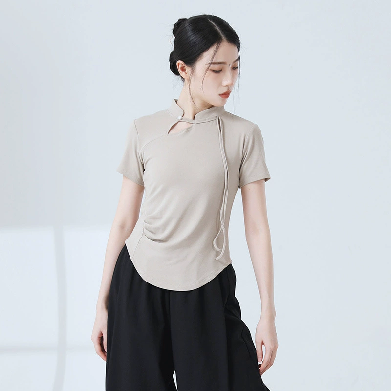 Modern base body-friendly retro cheongsam, sports clothing, long-sleeve, Chinese style