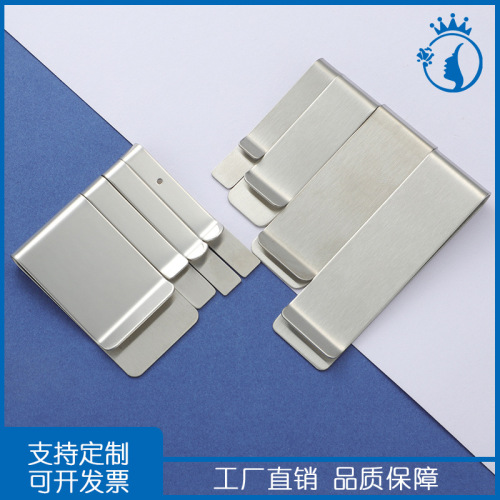 Cross-border hot selling mirror stainless steel suit tie clip jewelry accessories DIY creative bill bookmark money clip