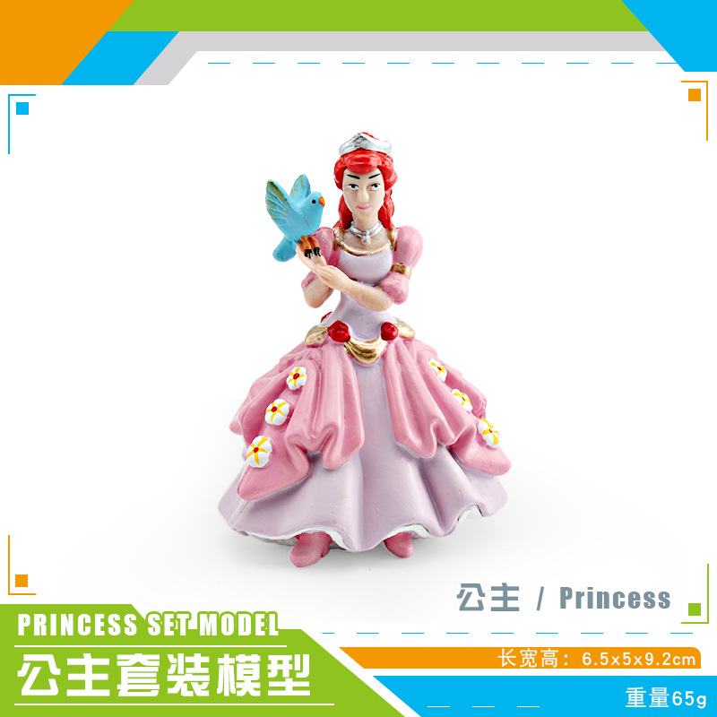 Simulación transfronteriza cuento de hadas modelo de muñeca rompecabezas PVC sólido princesa reina decoración de personajes juguetes
