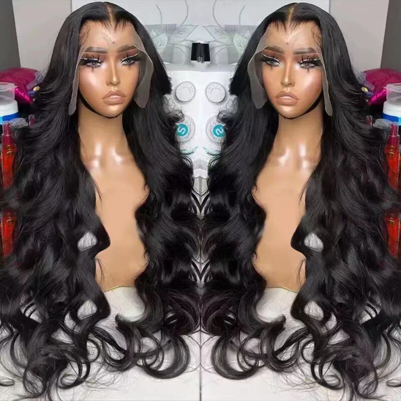 Front lace wig 13x4lace frontal wigs human hair wig women's long hair full head cover
