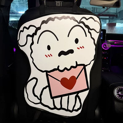 Long White Car Anti-Kick Pad Universal Rear Seat Back Anti-Dirty Protective Pad Car Rear Protective Pad (Chair back anti-kick pad) - long-white-anti-kick-pad-1-piece