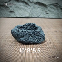 小仿绿植高颜值火山石黑色花盆多肉水泥其他落地式家庭园艺麦太保
