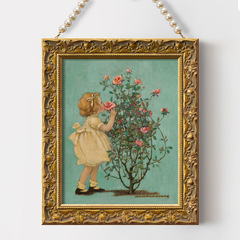 複数のバラの女の子のヨーロッパ式の油絵の花宮廷のアメリカ式の人物の客間の復古的な装飾の額縁の芯の卸売り