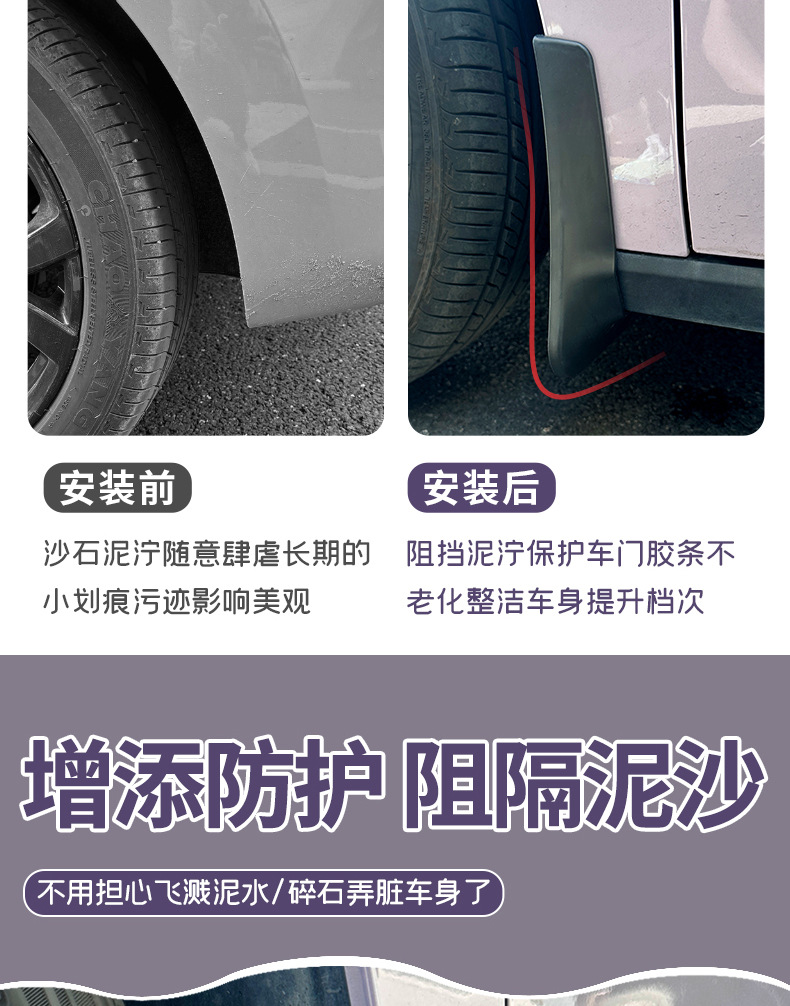 Suitable for MG4 mud flaps, front and rear tire fender liners, sand guards, car accessories, interior modification parts