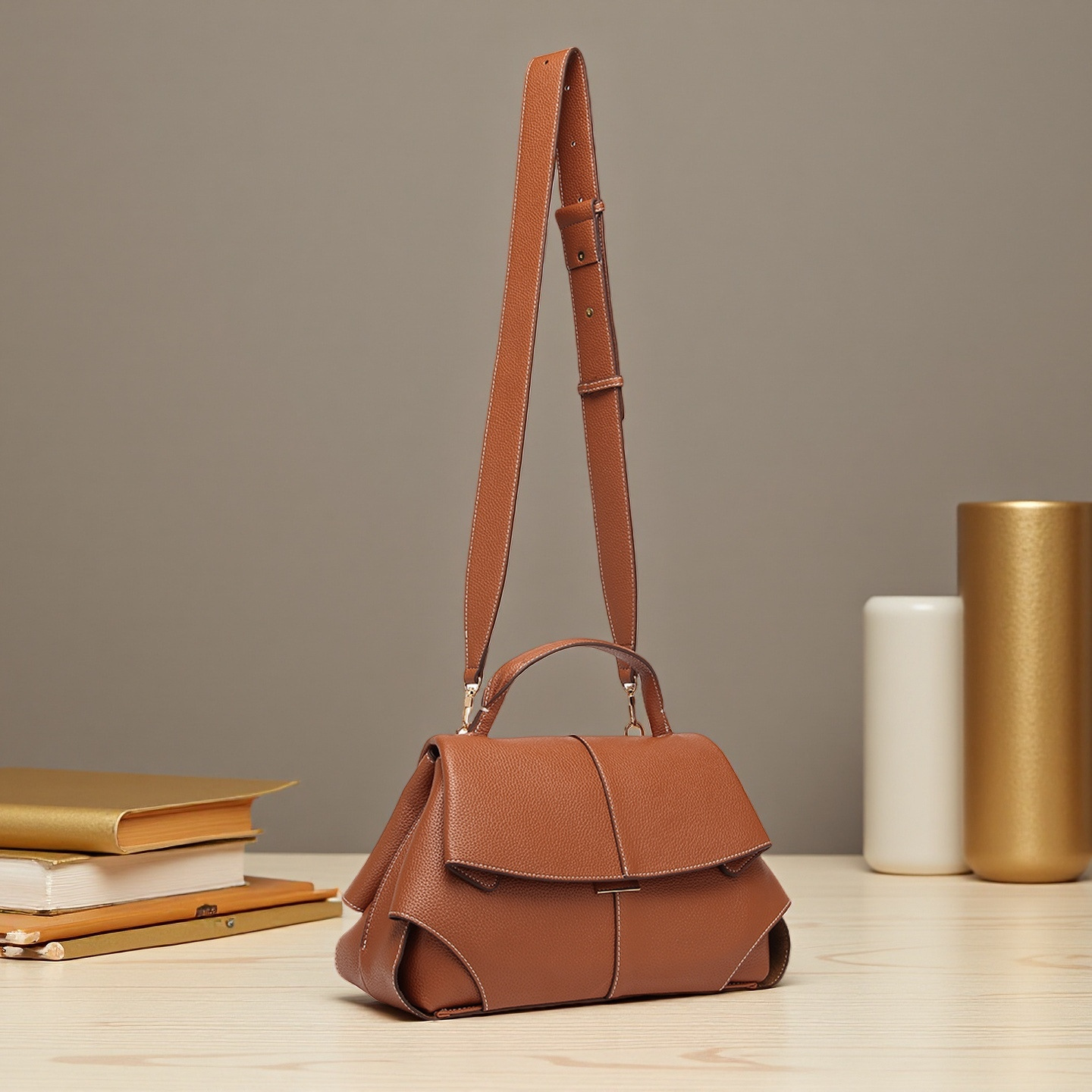 Borsa a tracolla elegante in pelle da donna, borsa a spalla_voghion.com