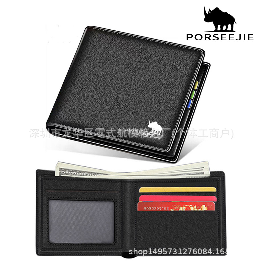 Cartera con estampado de cocodrilo Cartera para hombre Nuevo clip de dinero duradero Estilo corto Moda negocios Cartera de múltiples tarjetas Clásico