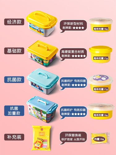Deli 67876 ultra-light clay wholesale plasticine food grade light clay children's colored clay toy set tools