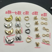 强保色月亮爱心蝴蝶结小8字隔珠串珠桶珠手工DIY饰品配件