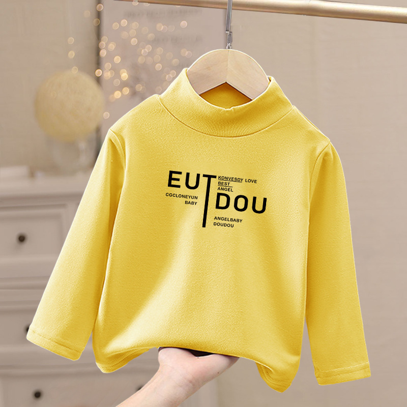 2024 nuevo otoño y invierno de camiseta para niños y niñas, camiseta de camiseta