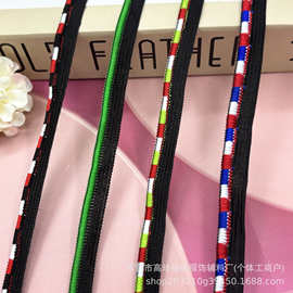 1cm跳点子母带装饰织带裤边条箱包家纺被套窗帘包边嵌条服装辅料