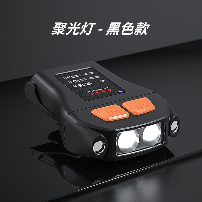 Lámpara de pesca de carga al aire libre luz de pesca nocturna de inducción luz de clip de sombrero de carga USB de pesca luz de sombrero impermeable LED montado en la cabeza