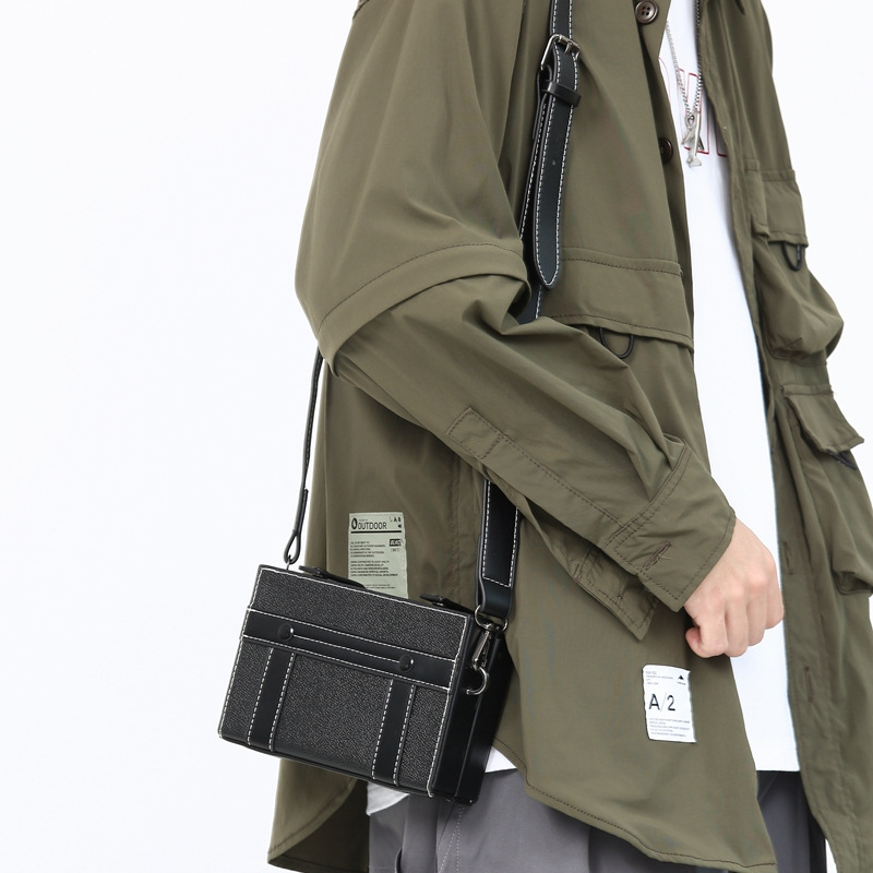 Box Bag Men's New Trendy Cool Small Square Bag Fashionable Casual Styling Bag Personalized Trendy Brand Mobile Phone Crossbody Bag_voghion.com