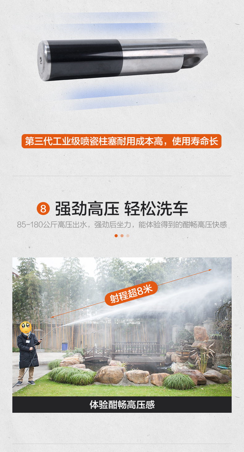 High-power commercial industrial ultra-high pressure cleaning machine car washer
