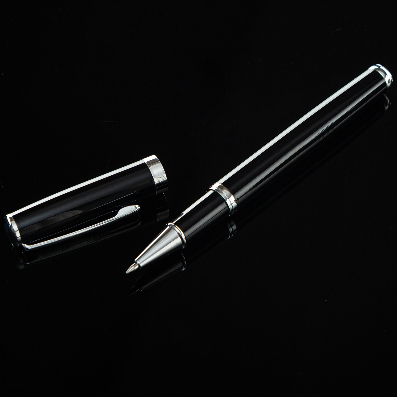 Pluma de firma metálica en stock mayorista logotipo impreso oro multicolor concha pluma neutra pluma de metal pluma de regalo