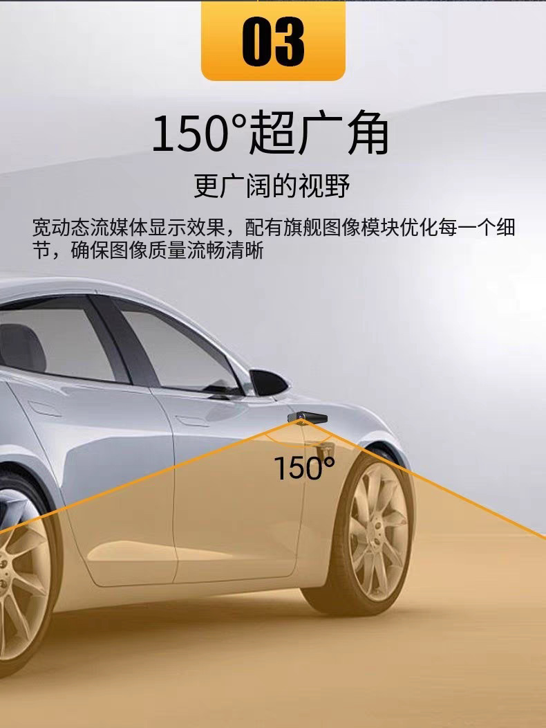New 360-Degree Panoramic Driving Recorder 4K High-Definition Four-Recording Anti-Scratch Car Blind Spot Monitoring 24-Hour Video Bsd