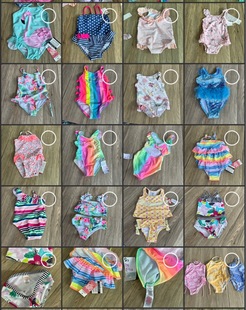 0-3 years old baby girl baby swimsuit split one-piece swimsuit foreign trade original single good quality mixed color mixed code matching