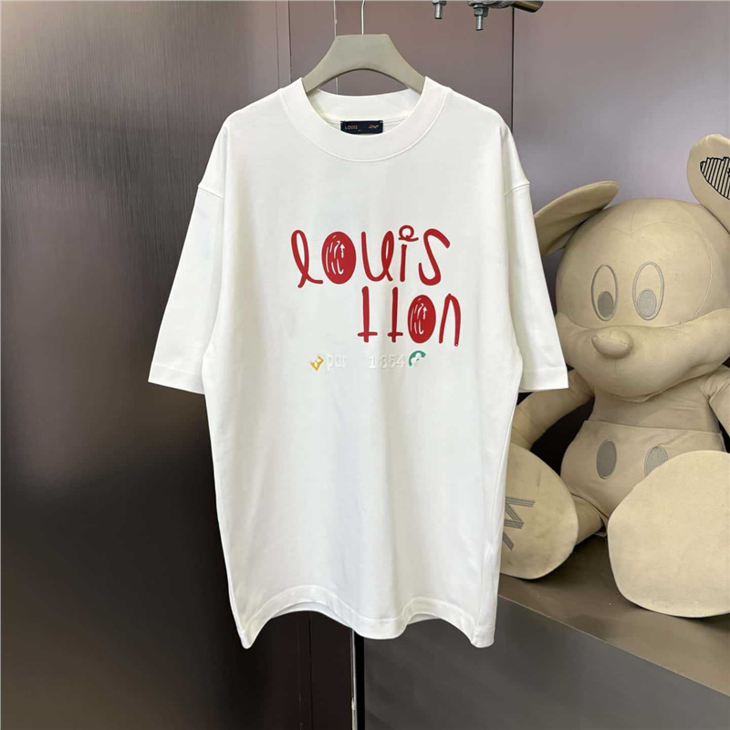 高版本 驴家t恤25新款夏季字母logo印花休闲百搭宽松圆领短袖男女