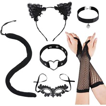 P 13920 Halloween Black Cat Costume ��ʥ�ں�èװ��