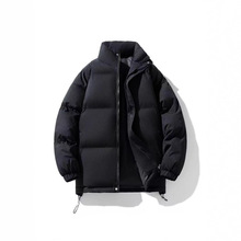 情侣羽绒棉服外套男女冬季宽松休闲百搭连帽面包服加厚保暖棉衣男