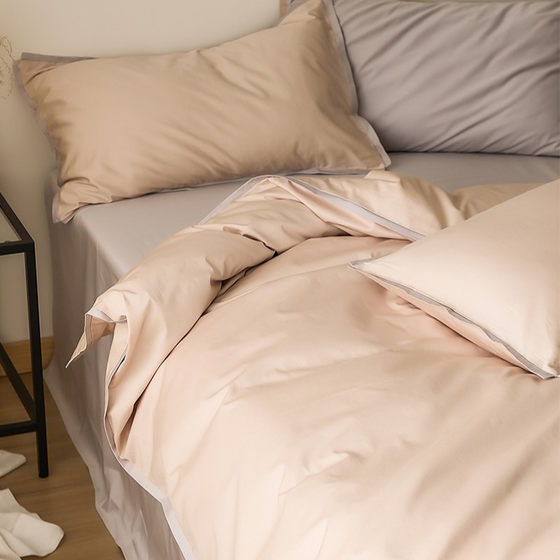 Elegant Bedding Set In Pure Cotton Nordic Style Four Piece Bed Set_voghion.com
