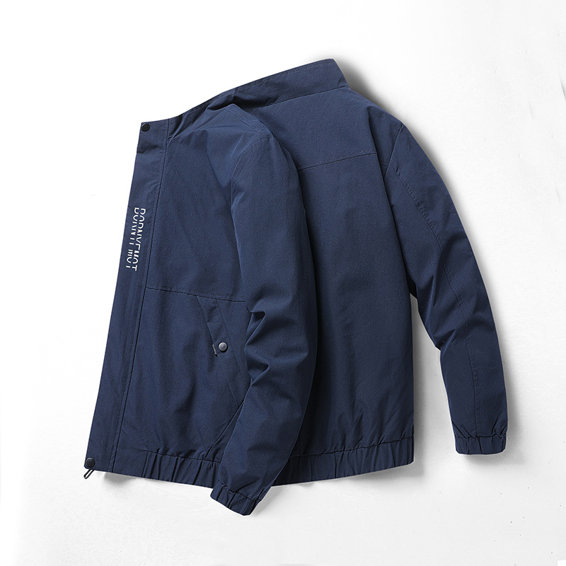 Cazadora de los hombres primavera y otoño moda casual guapo juventud stand collar coat Plus tamaño guapo moda suelta chaqueta deportiva