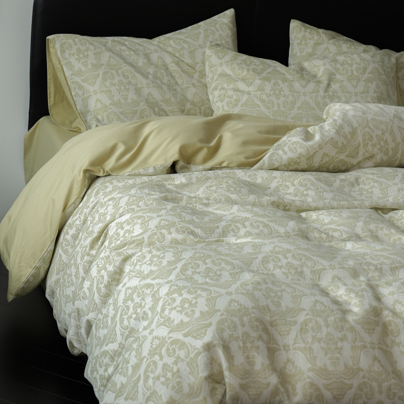 2025 nuevo otoño y invierno algodón molido cama de cuatro piezas 1.8m de espesor de sábanas de algodón caliente cubierta de cama