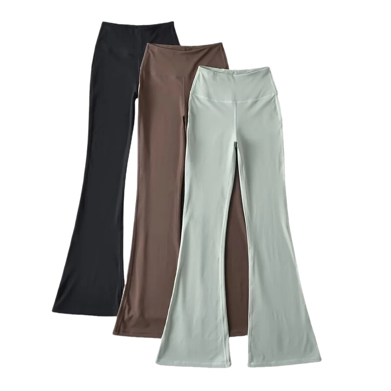 Spring New Four-stitch Six-line High Waist Horn Yoga Pants Women's Peach Hip Slimming Hip-lifting Sports Fitness Pants