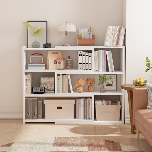 [Small wholesale] Simple bookshelf, retractable storage rack, small storage cabinet, grid cabinet, floor-standing bookcase