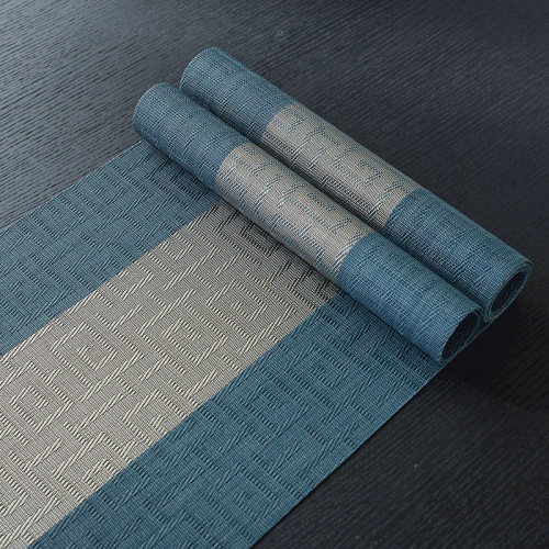 New Chinese style tea mat Zen PVC tea mat table flag tablecloth woven Chinese style tea tray mat coffee table mat tablecloth wholesale