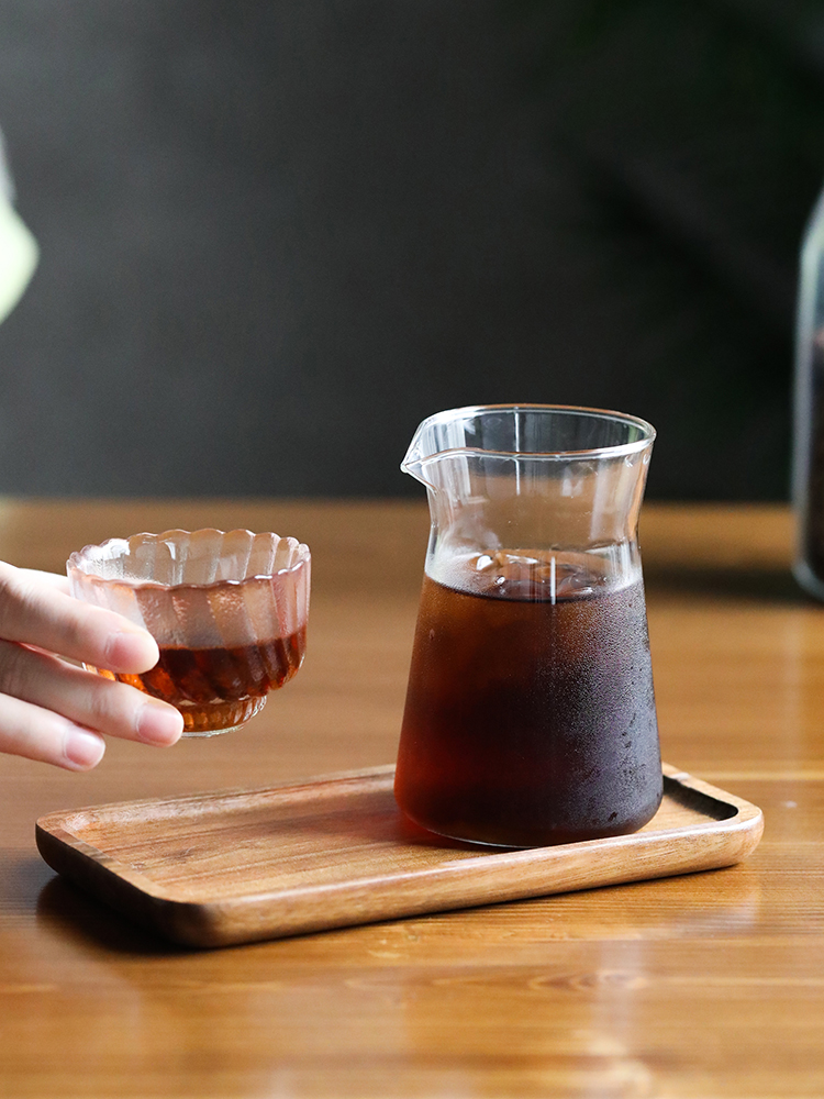 手冲玻璃分享壶耐热玻璃咖啡壶带导流嘴冰滴咖啡分享杯