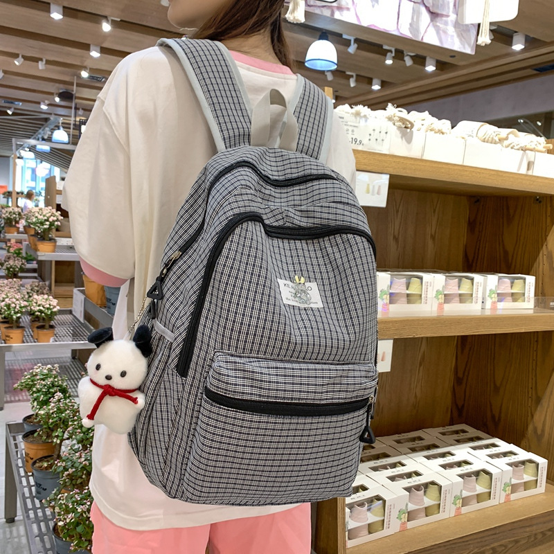 Nueva Mochila De estudiante masculino y femenino simple Estudiante universitario mochila de estudiante de escuela intermedia y secundaria Mochila de tela Oxford de gran capacidad