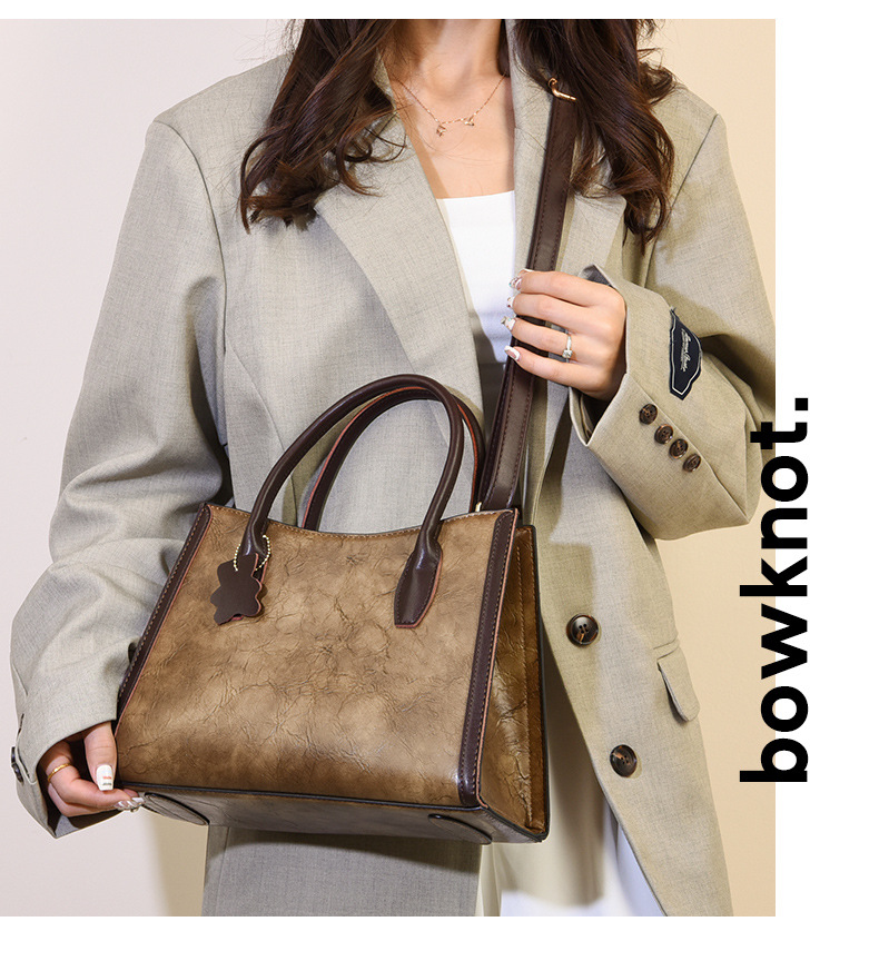 Women's Large Capacity Tote Handbag Soft Leather Elegant Bag_voghion.com