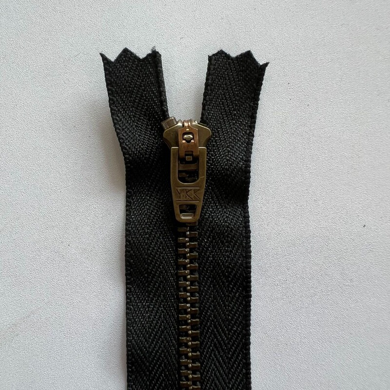 正品YKK拉链 3号Y型金属白铜色闭尾裤链弹簧头牛仔裤服装辅料批发|undefined