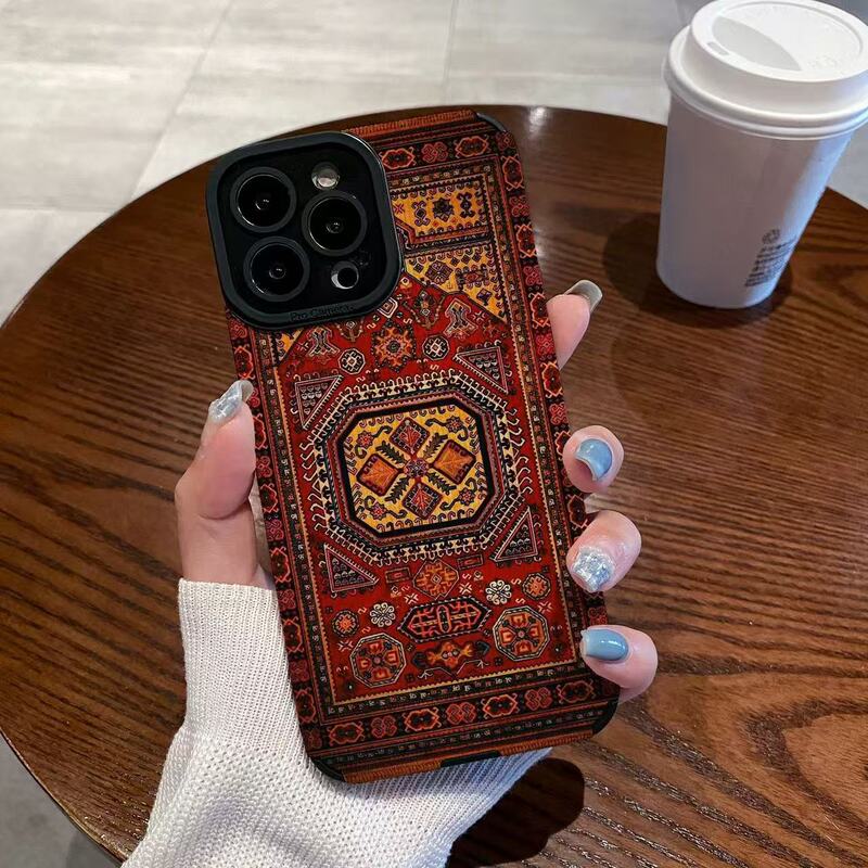 Suitable for Patterned Totem Iphone17 Apple 16Promax Mobile Phone Case 12/13/14 All-Inclusive Xr Soft Suitable for Patterned Totem Iphone17 Apple 16Promax Mobile Phone Case 12/13/14 All-Inclusive Xr Soft