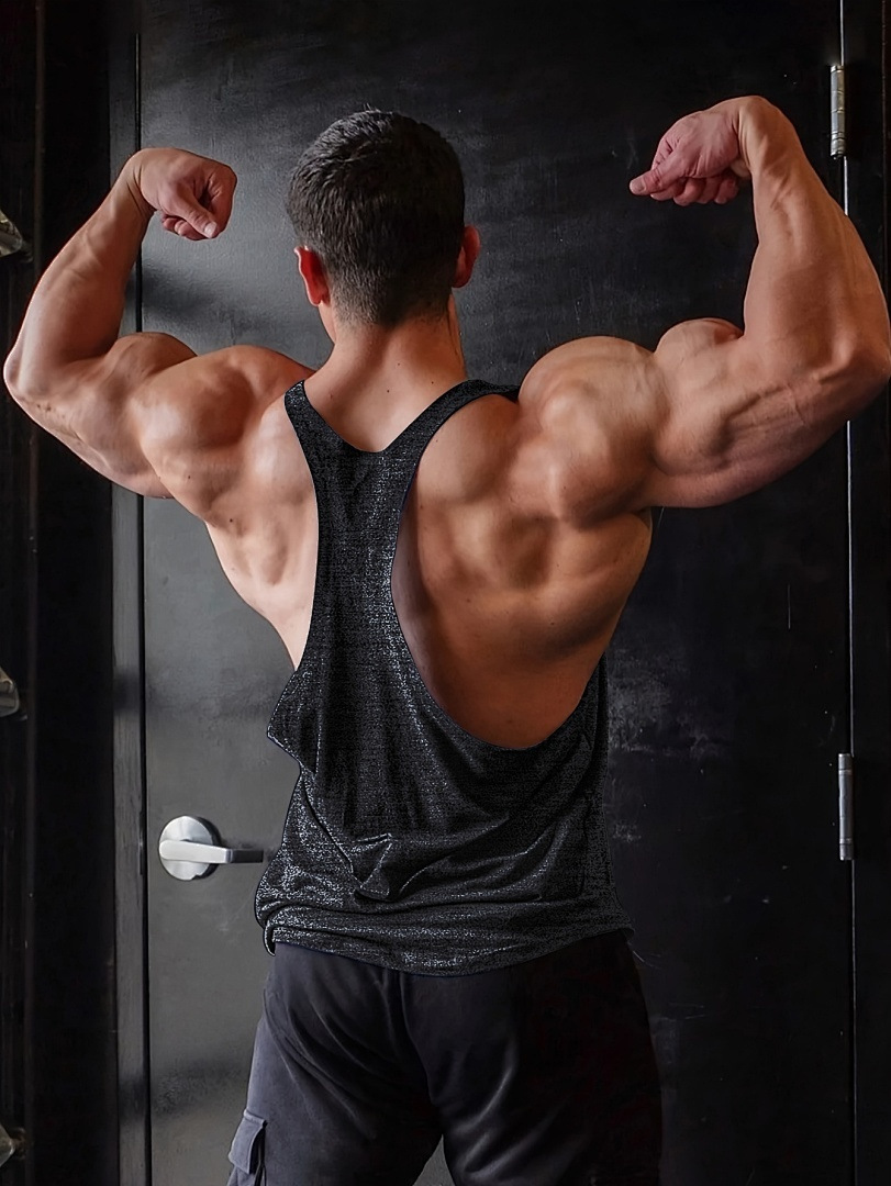 Men's Fitness Vest Loose Sleeveless Top For Sports Running Basketball Training_viptrois.com