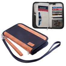 旅行護照包PU皮證件包多功能錢包大容量RFID防盜刷可掛脖肩護照夾